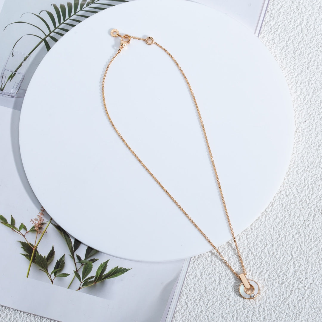 [Glow Jewelry]GARI NECKLACE PINK GOLD MOP