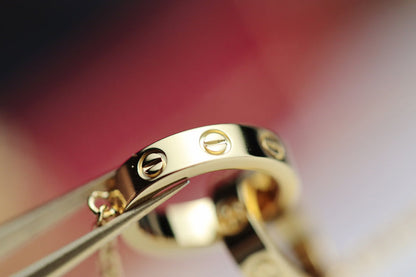 [Glow Jewelry]LOVE NECKLACE DOUBLE RING GOLD