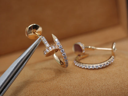 ¡®Glow Jewelry¡¯JUSTE EARRINGS 12.75MM PINK GOLD DIAMOND
