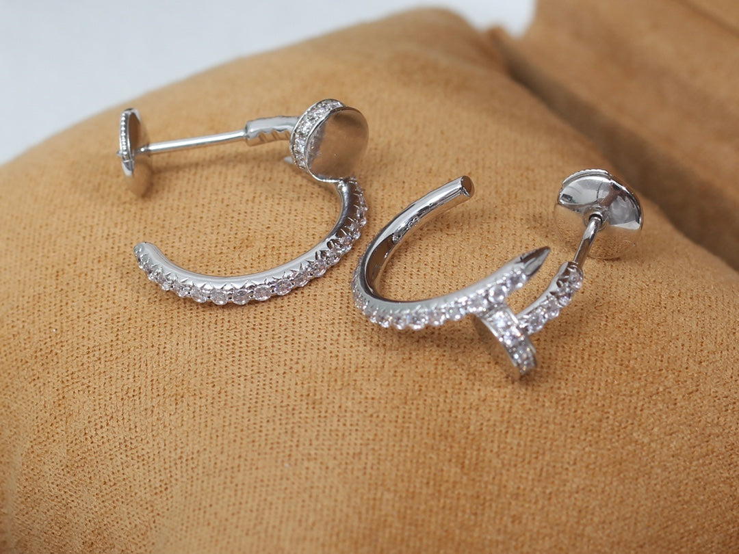 [Glow Jewelry]JUSTE EARRINGS 12.75MM SILVER DIAMOND
