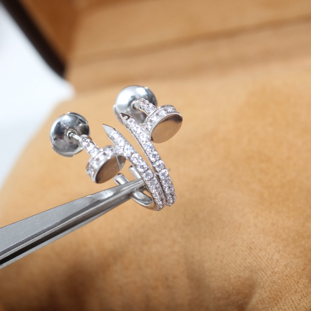¡®Glow Jewelry¡¯JUSTE EARRINGS 12.75MM SILVER DIAMOND
