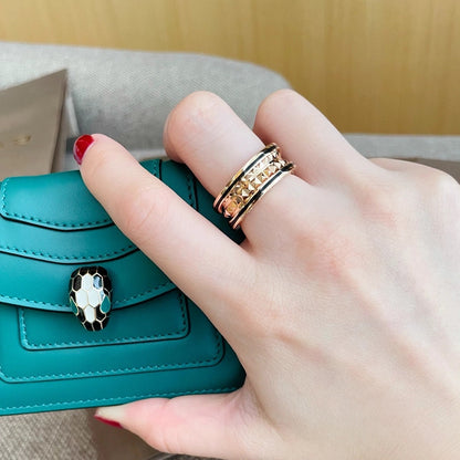 [Glow Jewelry]ZERO 1 PINK GOLD BLACK CERAMIC RING