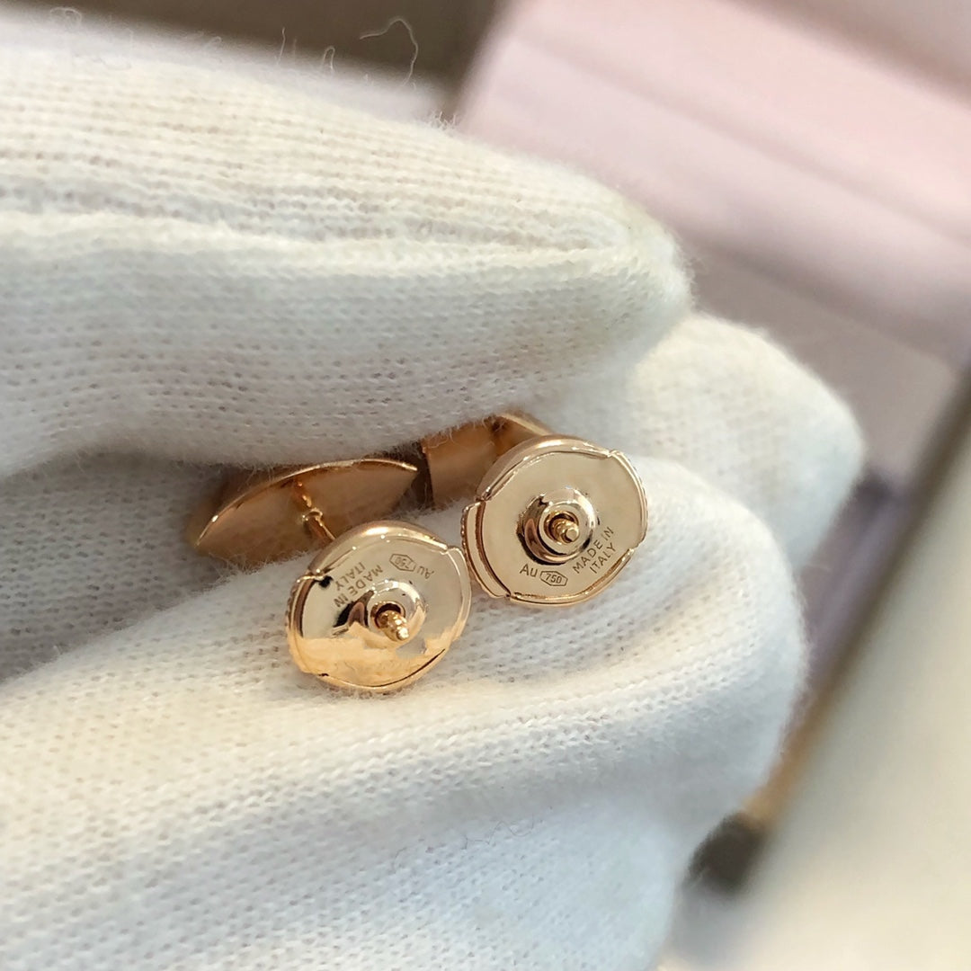 [Glow Jewelry]DREAM EARRINGS 3 MOTIFS ONYX MOP PINK GOLD