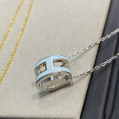 [Glow Jewelry]POP H LIGHT BLUE NECKLACE