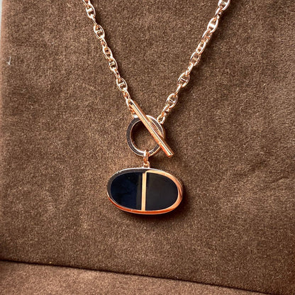 ¡®Glow Jewelry¡¯CHAINE VERSO BLACK CERAMIC NECKLACE