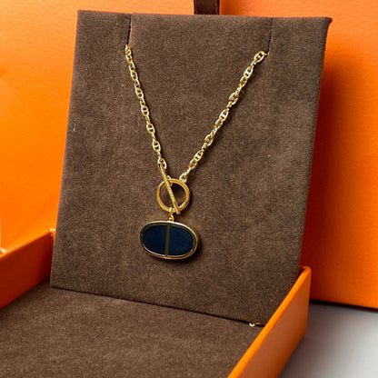 ¡®Glow Jewelry¡¯CHAINE VERSO BLACK CERAMIC NECKLACE