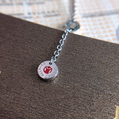 [Glow Jewelry]ZERO 1 BLACK CERAMIC SILVER NECKLACE