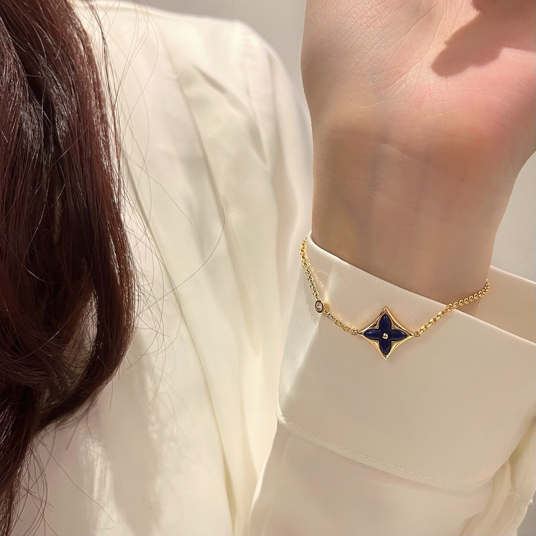 [Glow Jewelry]COLOR STAR PINK GOLD DIAMOND BRACELET