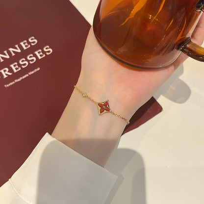 ¡®Glow Jewelry¡¯COLOR STAR CARNELIAN PINK GOLD DIAMOND BRACELET