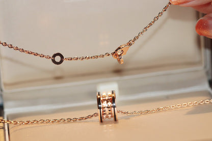 [Glow Jewelry]ZERO 1 ROCK PEDANT PINK GOLD BLACK NECKLACE
