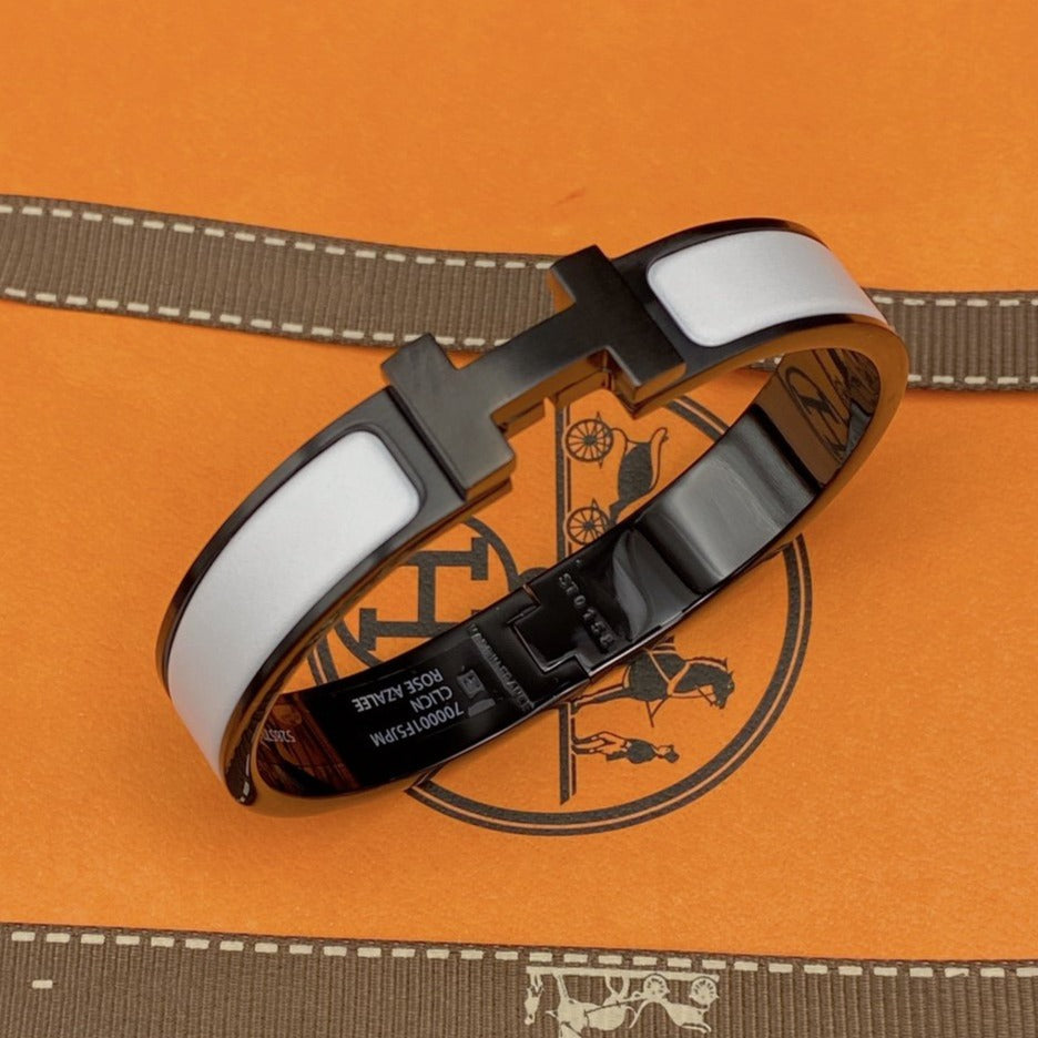 ¡®Glow Jewelry¡¯H BRACELET 12MM BLACK WHITE CERAMIC