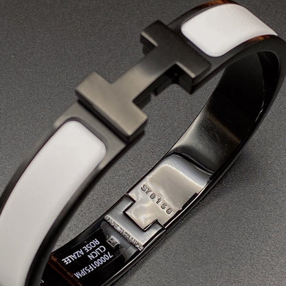 ¡®Glow Jewelry¡¯H BRACELET 12MM BLACK WHITE CERAMIC