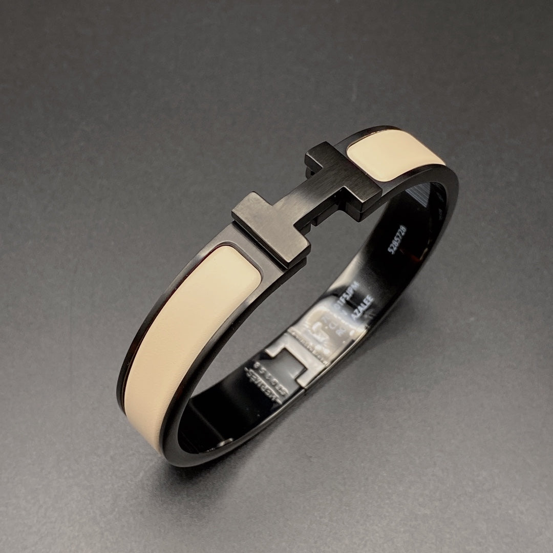 ¡®Glow Jewelry¡¯H BRACELET 12MM BLACK BEIGE CERAMIC