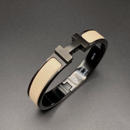 [Glow Jewelry]H BRACELET 12MM BLACK BEIGE CERAMIC