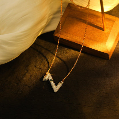 [Glow Jewelry]VOLT SILVER DIAMOND PEDANT NECKLACE