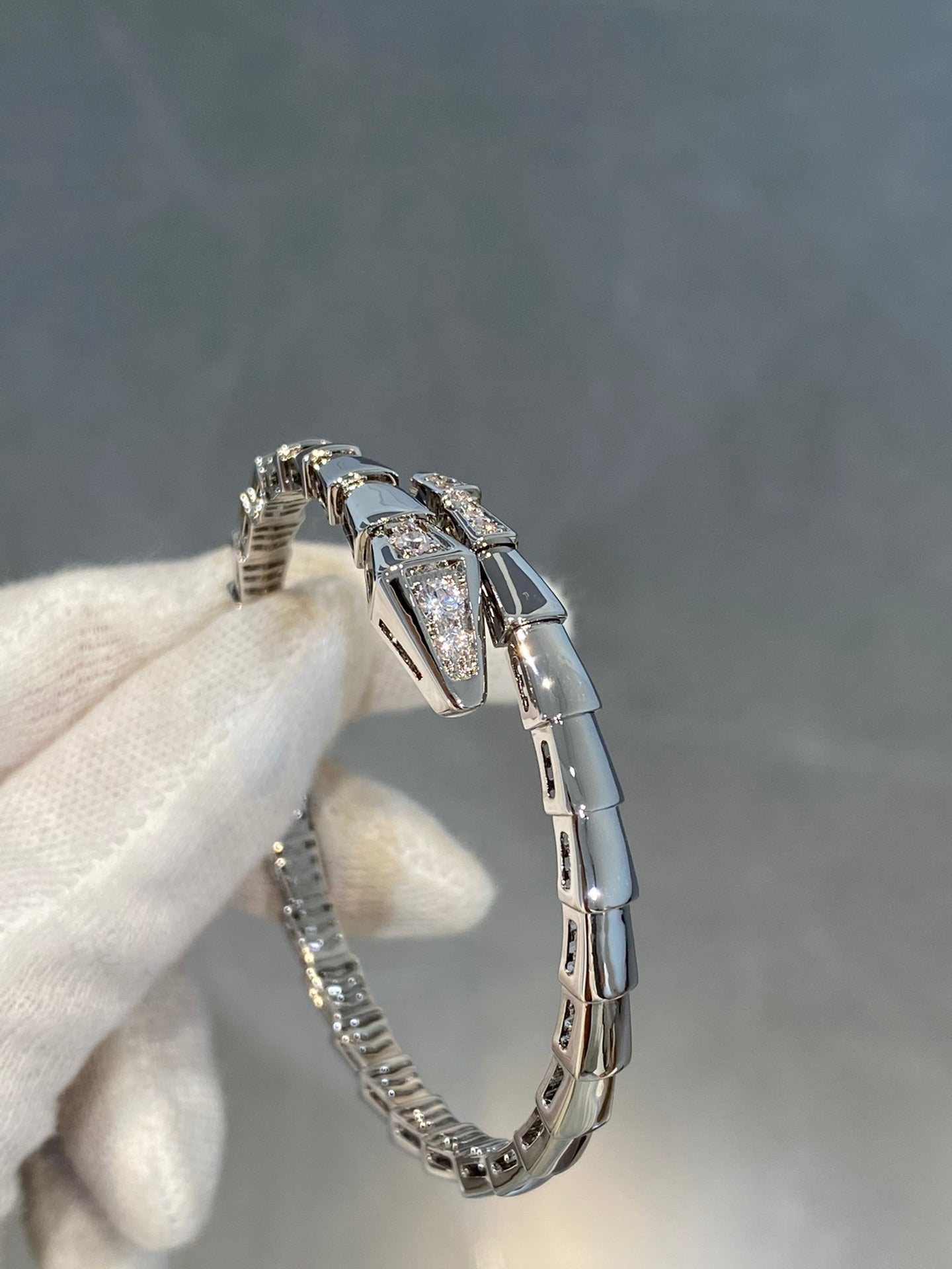 [Glow Jewelry]SERPENTI BRACELET DIAMONDS SILVER