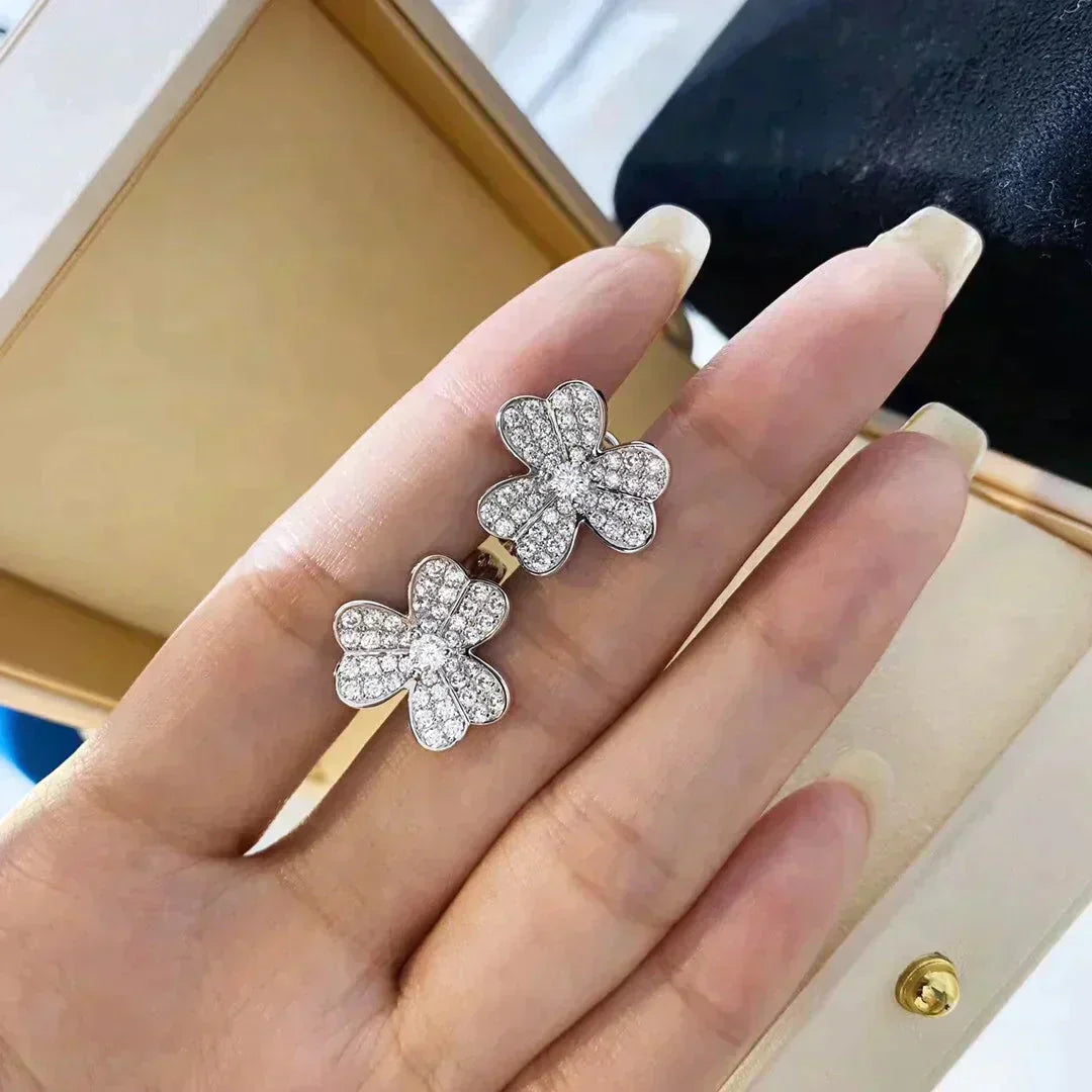 [Glow Jewelry]CLOVER COMOS DIAMOND EARRINGS SILVER
