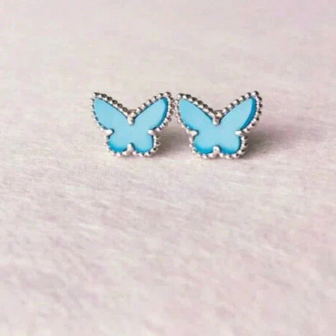 ¡®Glow Jewelry¡¯BUTTERFLY TURQUOISE EARRINGS SILVER