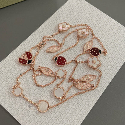 [Glow Jewelry]LUCKY SPRING 15 MOTIFS ROSE GOLD NECKLACE