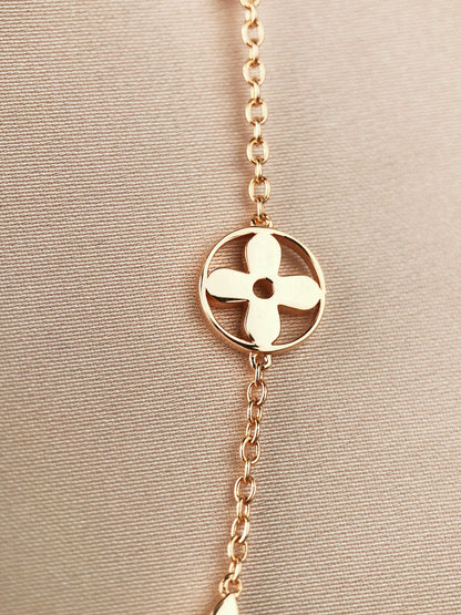 ¡®Glow Jewelry¡¯STAR AND SUN 7 MOTIFS GOLD BRACELET