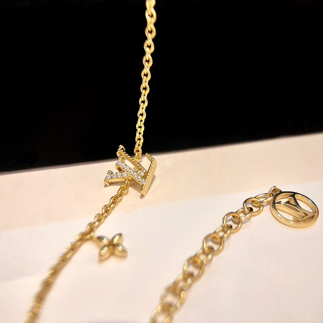 [Glow Jewelry]LOGO STAR MOTIF GOLD BRACELET
