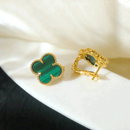 ¡®Glow Jewelry¡¯CLOVER MEDIUM 1 MOTIFS MALACHITE  EARRINGS