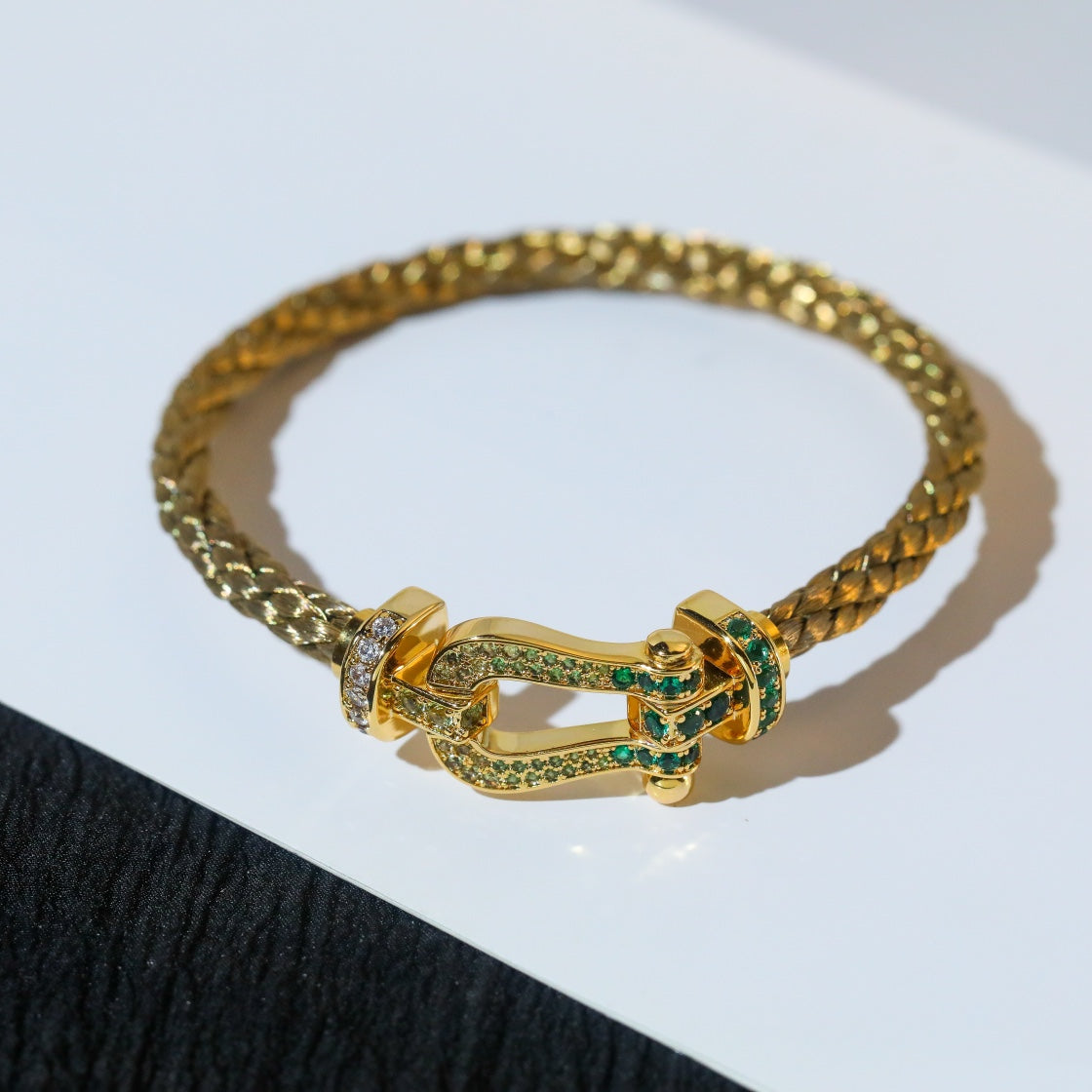 [Glow Jewelry]FORCE 10 GOLD GREEN DIAMOND PAVED