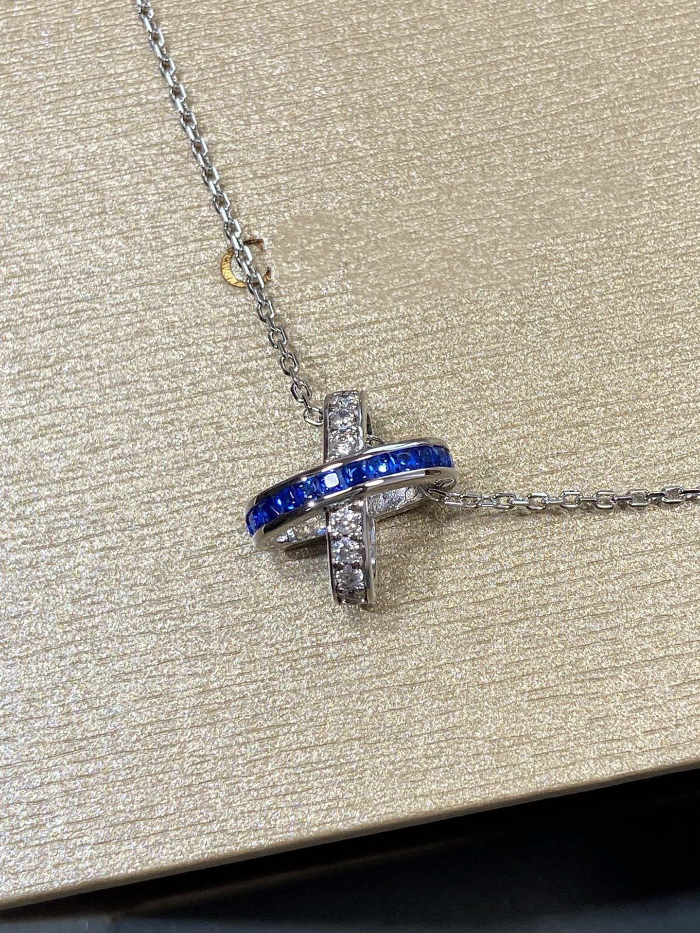 [Glow Jewelry]LIENS DIAMOND SILVER NECKLACE