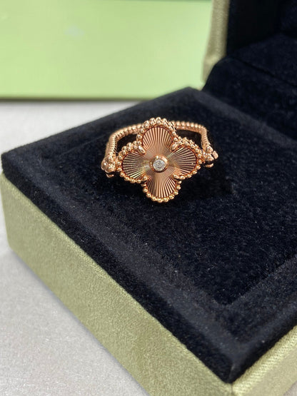 [Glow Jewelry]CLOVER RIVERSIBLE ROSE GOLD RING