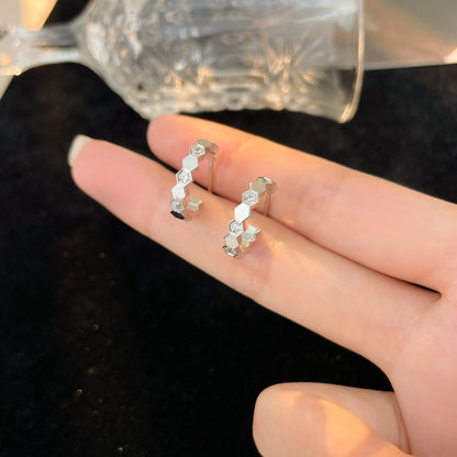 ¡®Glow Jewelry¡¯BEE LOVE DIAMOND HOOP EARRINGS