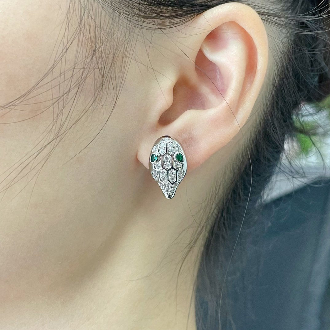 [Glow Jewelry]SERPENT DIAMOND STUD EARRINGS
