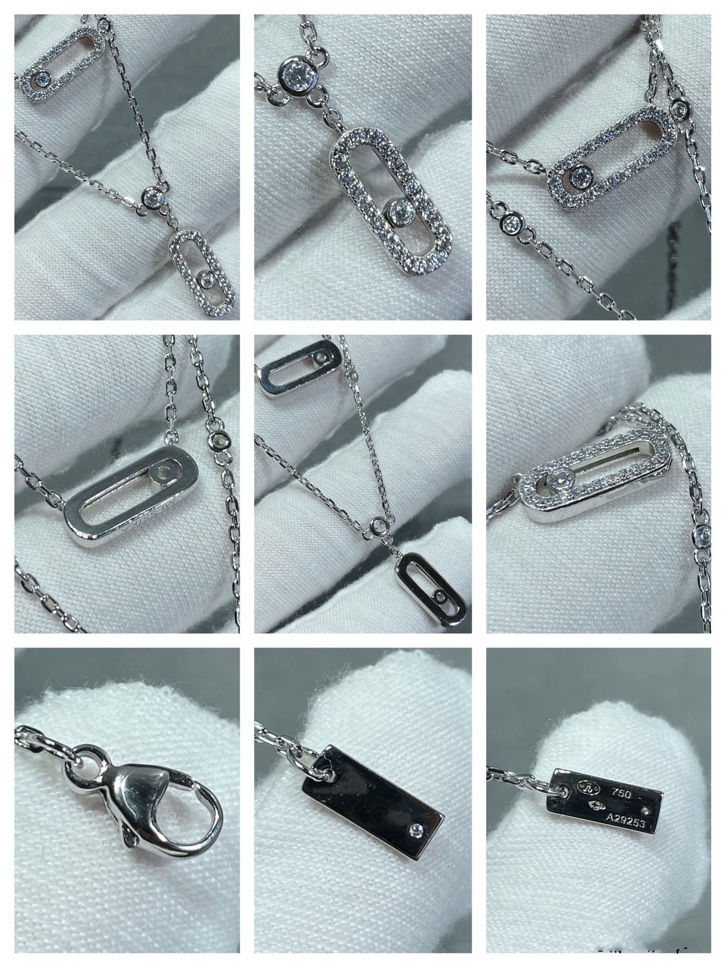 [Glow Jewelry]MOVE 2 ROW DIAMOND NECKLACE