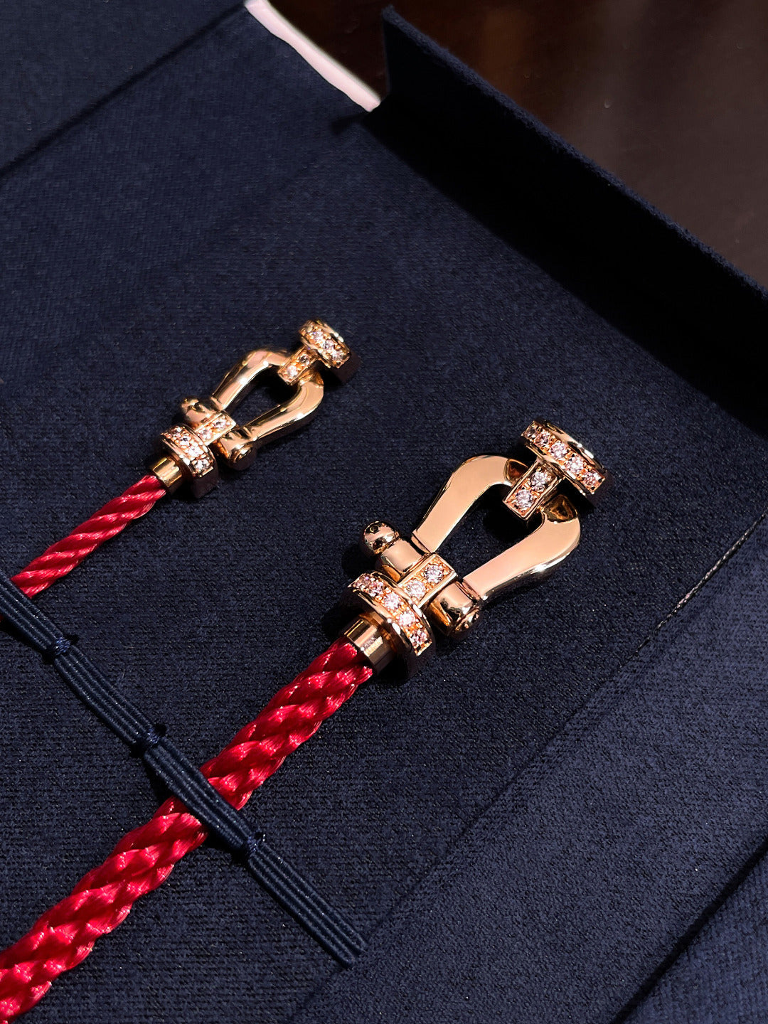 [Glow Jewelry]FORCE 10 HALF DIAMOND PINK GOLD RED CORDERI LARGE AND MEDIUM MODEL