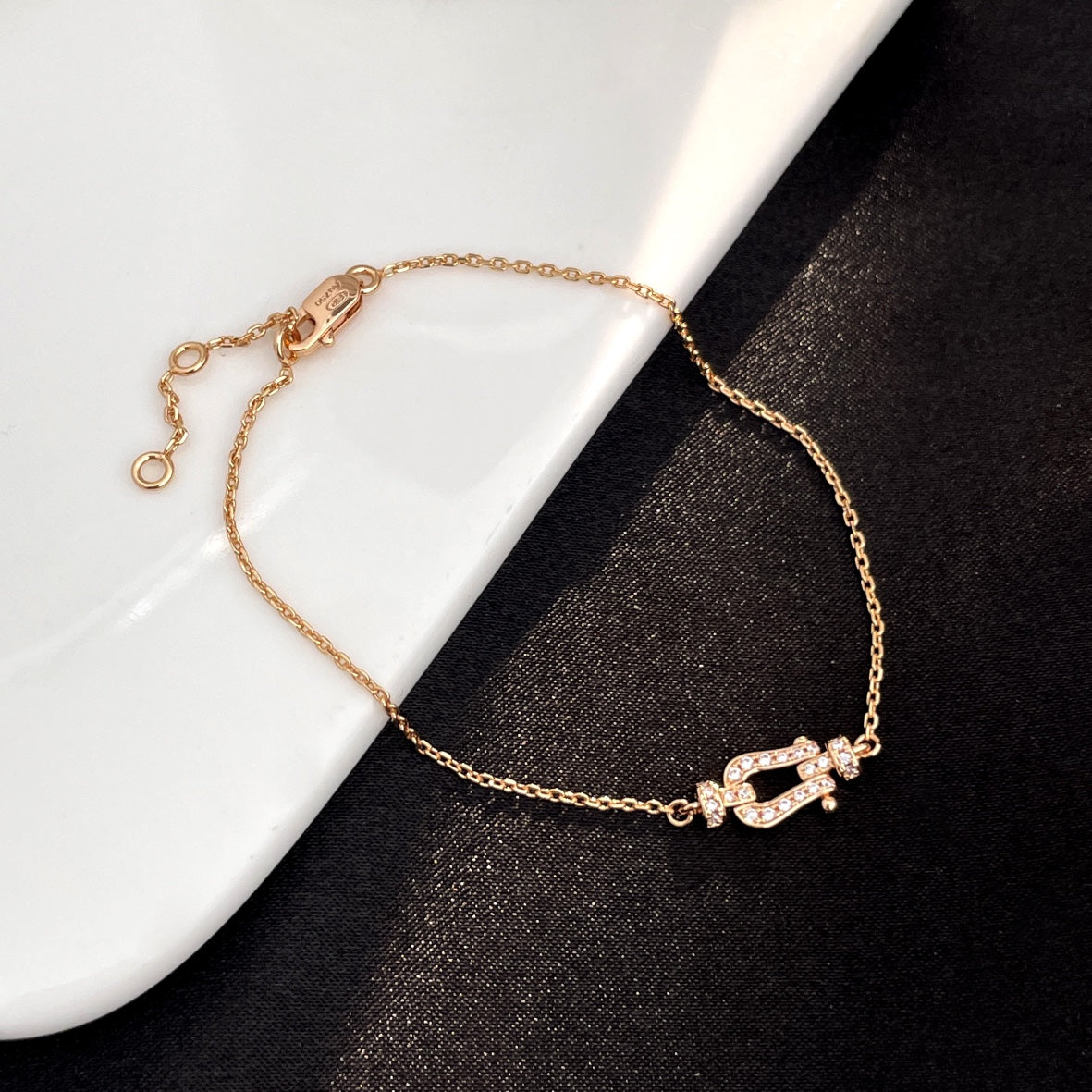 [Glow Jewelry]FORCE 10 FULL DIAMOND BUCKLE CHAIN LINK MINI MODEL