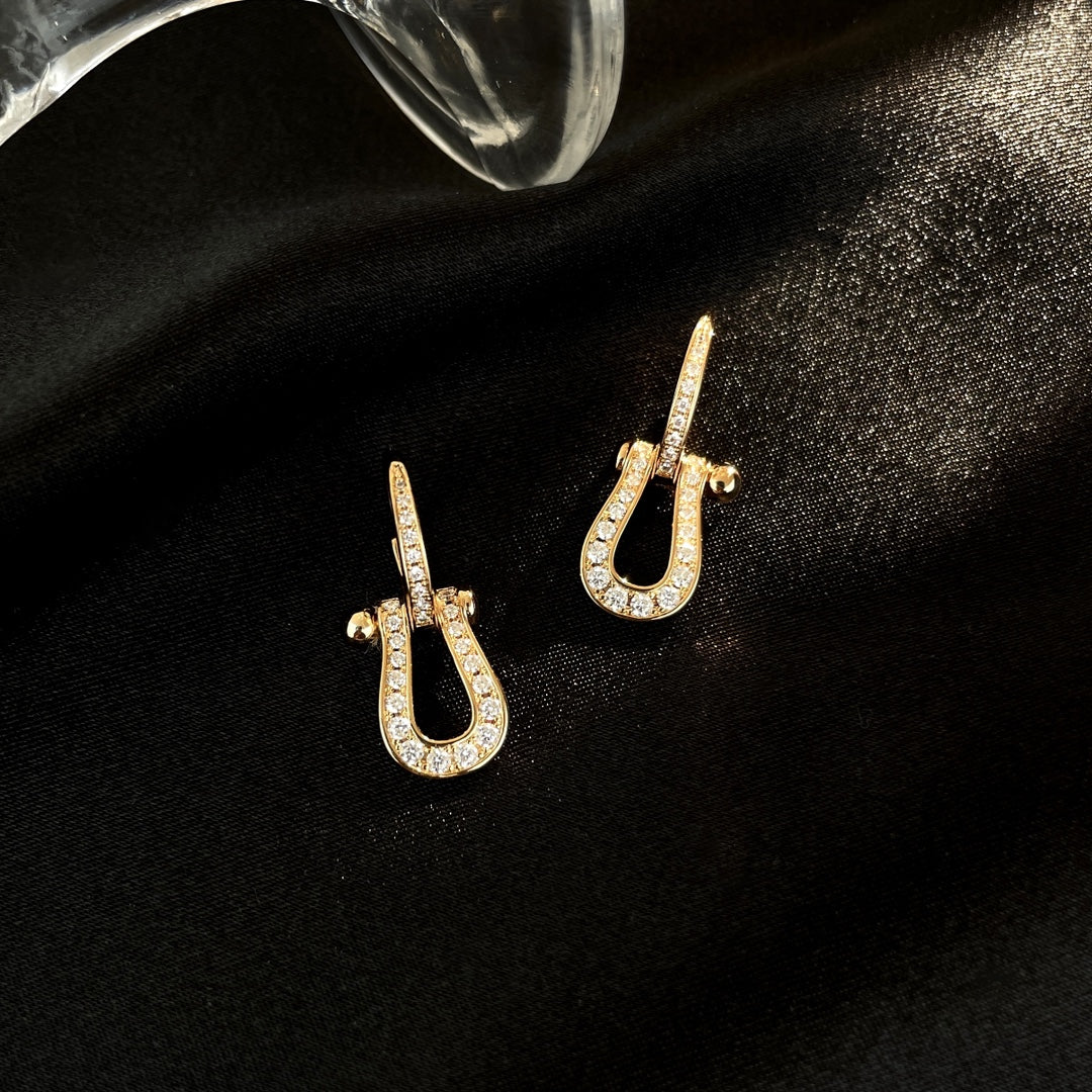 [Glow Jewelry]FORCE 10 FULL DIAMOND DROP EARRINGS MEDIUM MODEL