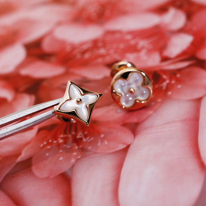 ¡®Glow Jewelry¡¯STAR AND SUN PINK GOLD MOP STUD EARRINGS
