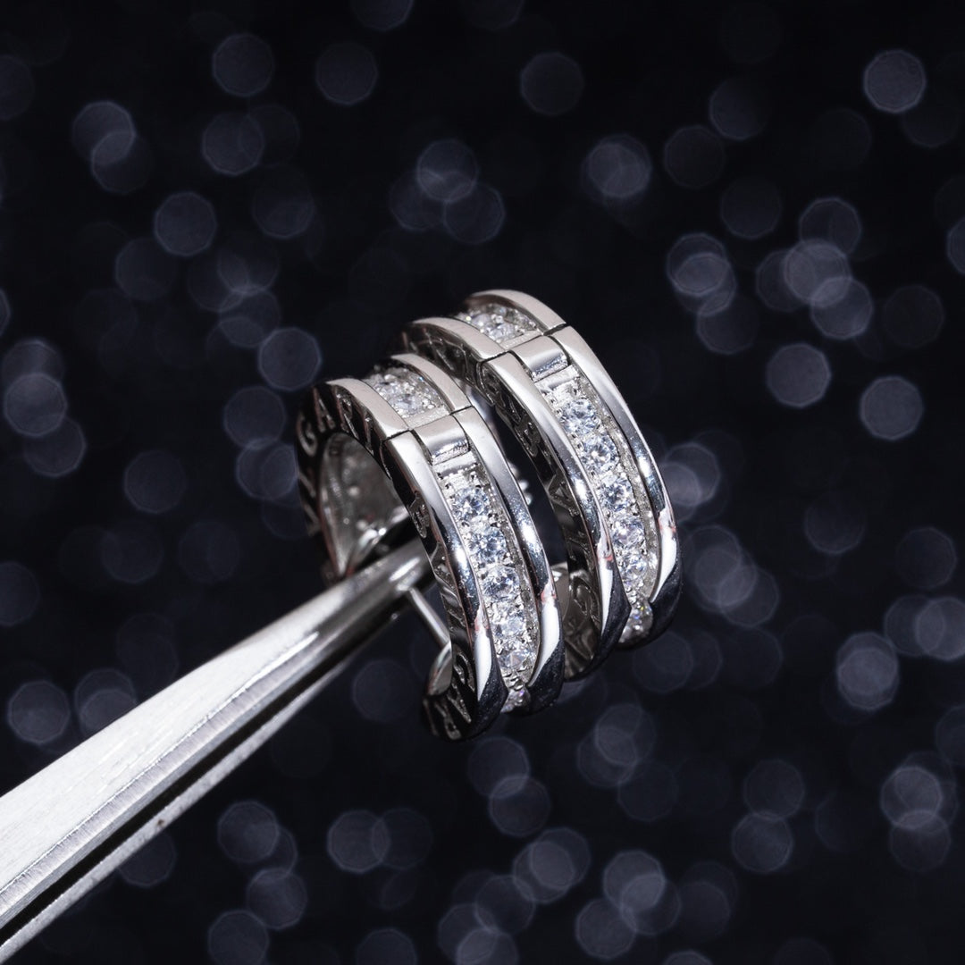 [Glow Jewelry]ZERO 1 MINI SILVER DIAMOND EARRINGS