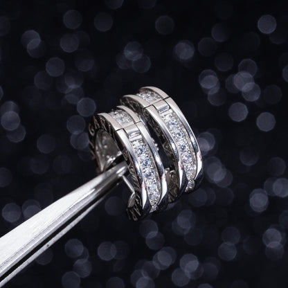 [Glow Jewelry]ZERO 1 MINI SILVER DIAMOND EARRINGS
