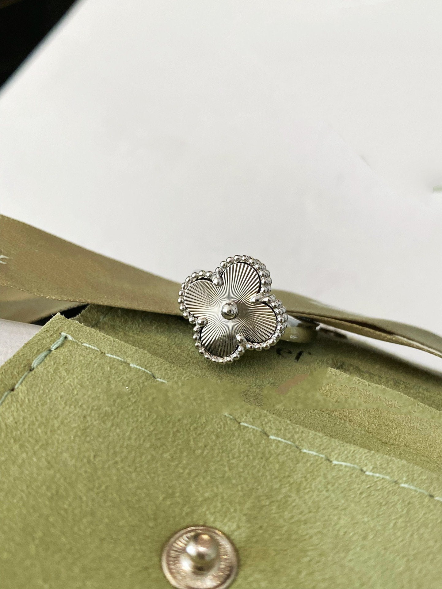 [Glow Jewelry]CLOVER SILVER RING