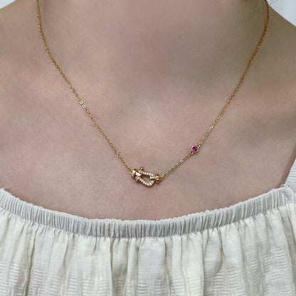 ¡®Glow Jewelry¡¯FORCE 10 DIAMOND PINK GOLD NECKLACE