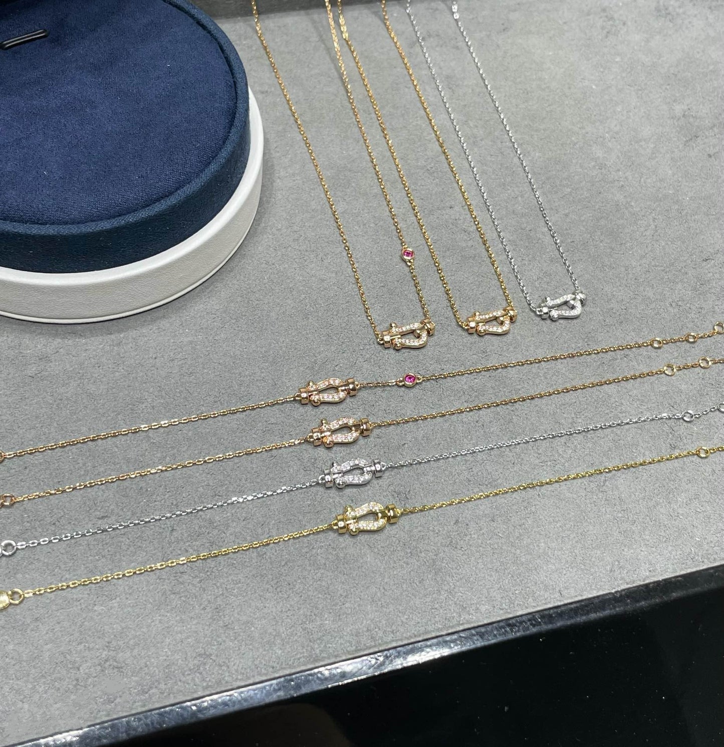 [Glow Jewelry]FORCE 10 DIAMOND PINK GOLD NECKLACE