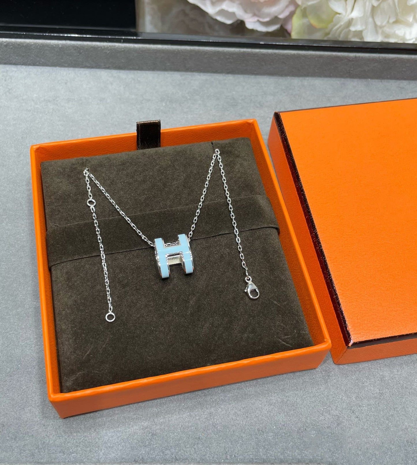 [Glow Jewelry]POP H SKY BLUE NECKLACE