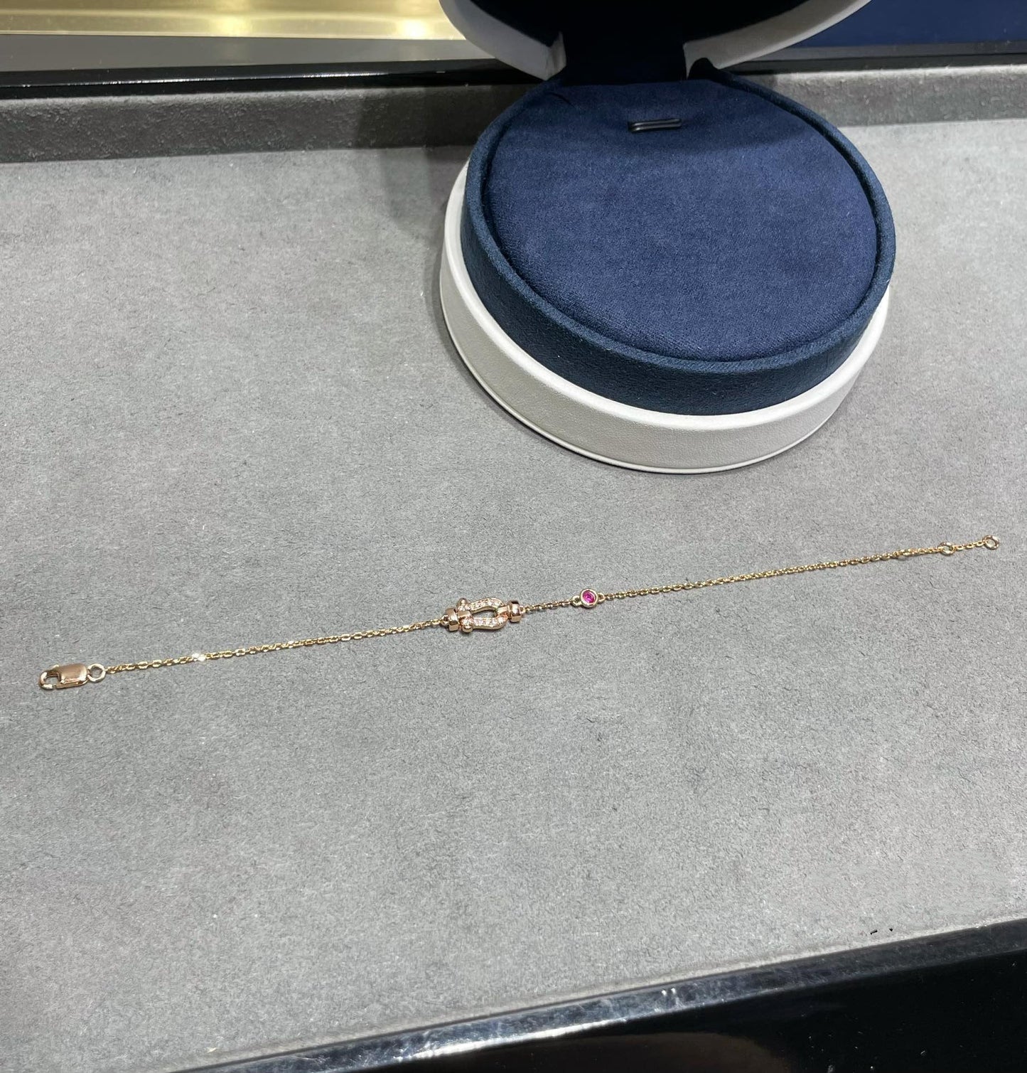 ¡®Glow Jewelry¡¯FORCE 10 DIAMOND CHAIN LINK PINK GOLD BRACELET