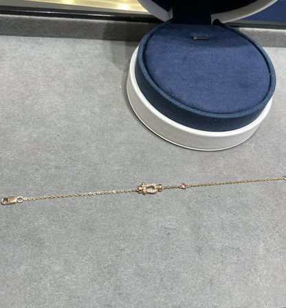 ¡®Glow Jewelry¡¯FORCE 10 DIAMOND CHAIN LINK PINK GOLD BRACELET