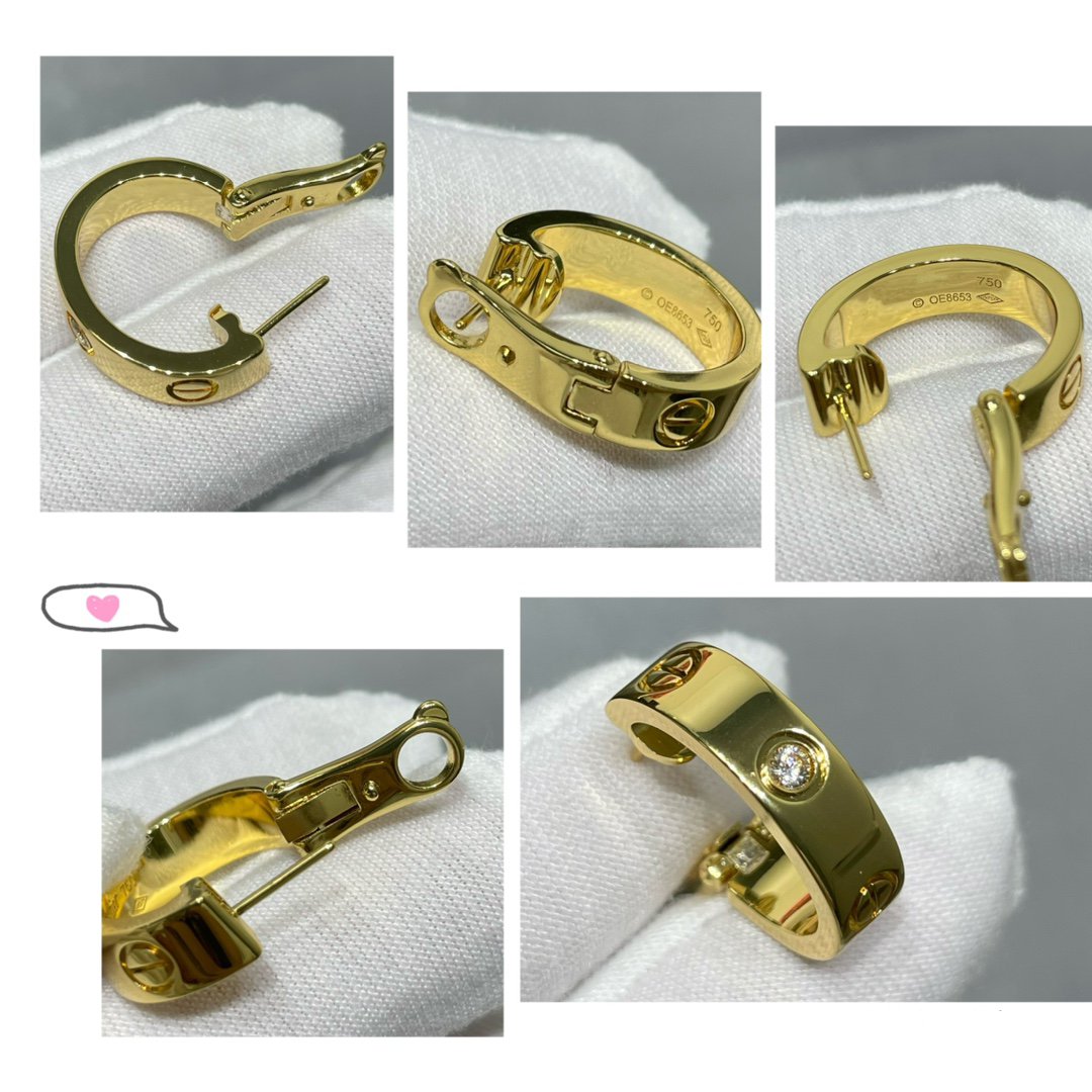 ¡®Glow Jewelry¡¯LOVE 5.5MM 1 DIAMOND EARRINGS