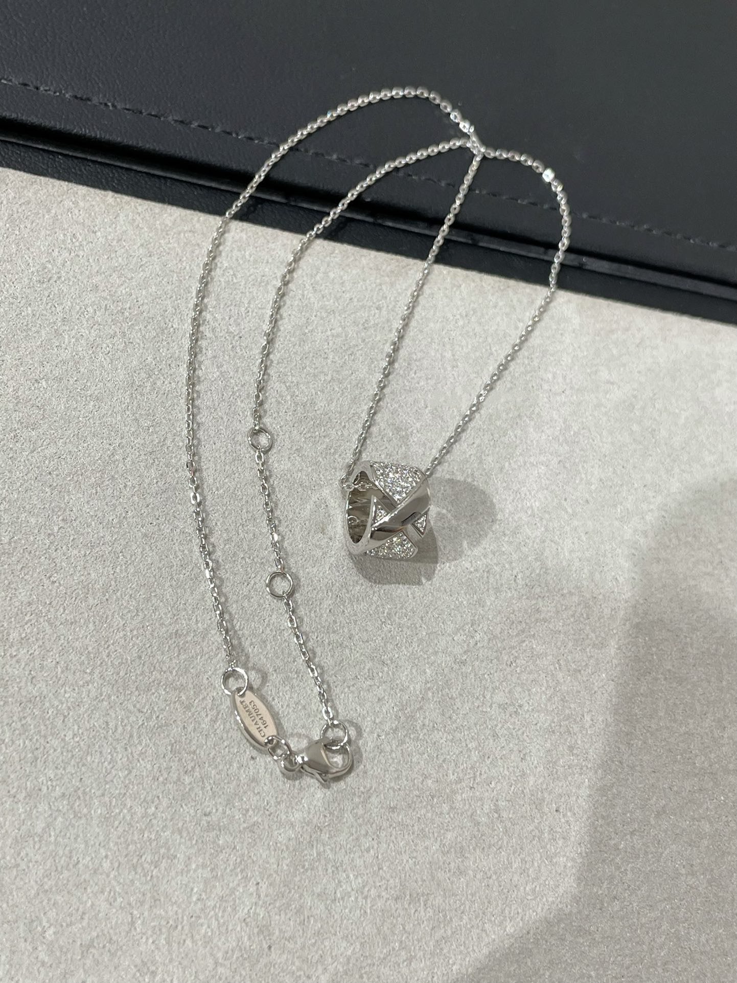[Glow Jewelry]LIENS EVIDENCE DIAMOND PAVED NECKLACE