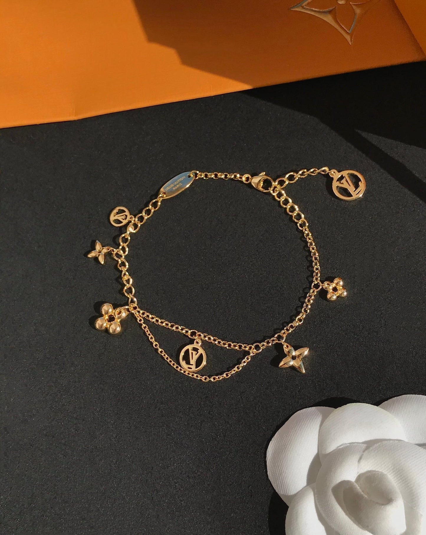 [Glow Jewelry]BLOOMING PINK GOLD MOP BRACELET
