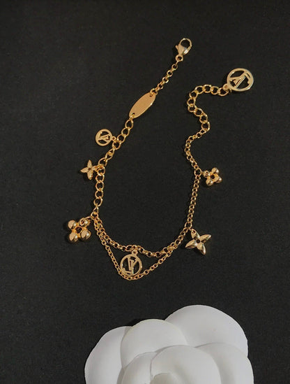 [Glow Jewelry]BLOOMING PINK GOLD MOP BRACELET