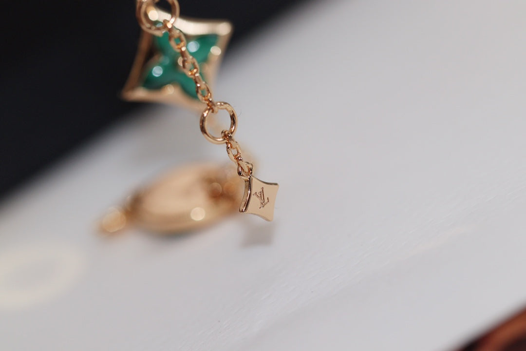 ¡®Glow Jewelry¡¯STAR AND SUN 4 MOTIF PINK GOLD MALACHITE BRACELET