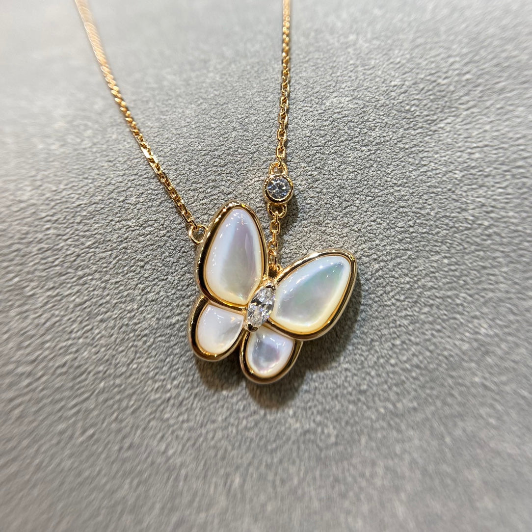 ¡®Glow Jewelry¡¯BUTTERFLY MOP DIAMOND NECKLACE